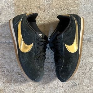 Nike Cortez Black and Gold